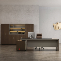 Usine Moderne Mobilier Design JE Forme MDF En Bois Directeur PDG Exécutif Bureau Bureau