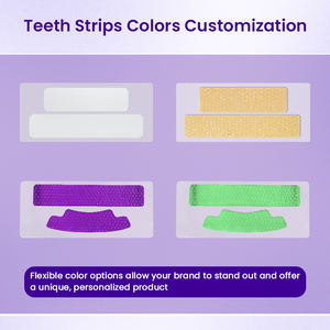 Strisce Sbiancanti per Denti Luxsmile Dissolubili Non Sensibilizzanti 9D alla Menta V34 Pap Etichetta Privata Strisce Sbiancanti Viola - Product Image 6