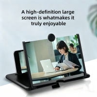 Amplificateur d'écran de téléphone portable 3D Ultra-HD 10/12 pouces avec stabilisation d'image, support pliable extractible pour films