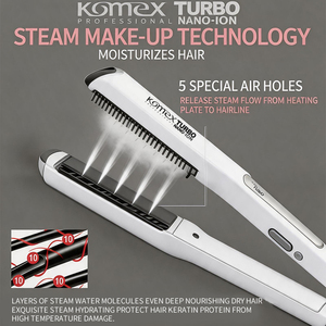 Fer à <span class=keywords><strong>vapeur</strong></span> Komex nouveau style avec étiquette privée, <span class=keywords><strong>lisseur</strong></span> à <span class=keywords><strong>vapeur</strong></span> et à huile, produit innovant pour usage domestique et professionnel - Product Image 5