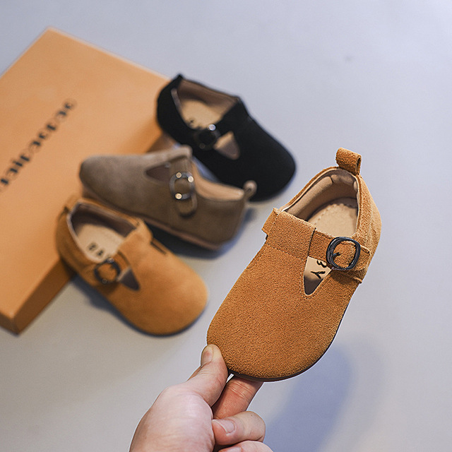 New Arrivals Neutral Casual Girls Baby Toddler First Walker Girls Leather Shoes