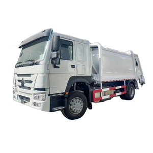 Camion compacteur de déchets Sinotruk Howo 6X4 blanc, transmission manuelle diesel, norme Euro 5 - Product Image 1
