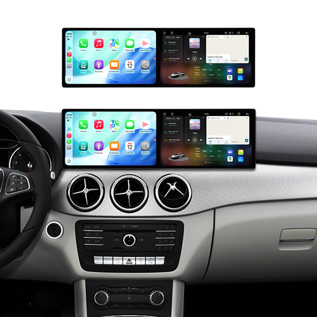 MOOKAKA Dual 9.1 Inch Radio for Mercedes-Benz B (W246) 2015-2018 Android 15 GPS Navi Stereo Wireless Carplay Car Radio