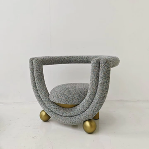 <span class=keywords><strong>Fauteuil</strong></span> de loisir moderne et créatif en métal rembourré - <span class=keywords><strong>Fauteuil</strong></span> d'appoint de luxe unique pour hall d'hôtel et salon de villa - Product Image 6