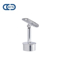 Accessoires de support de balustrade en verre de conception carrée plaque réglable raccord de garde-corps en verre mural en acier inoxydable