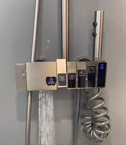 Phòng tắm không khí ánh sáng vòi hoa sen thông minh hiển thị kỹ thuật số tĩnh nhiệt phòng tắm vòi hoa sen đồng vòi hoa sen áp lực