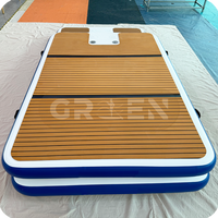 Plate-forme flottante gonflable populaire loisirs eau radeau gonflable plate-forme de natation ponton flottant quai pour lac