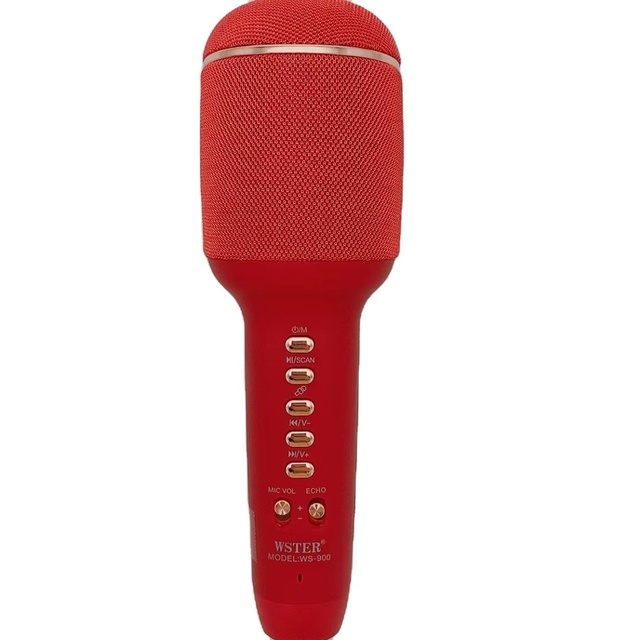 Handheld Wireless Karaoke Microphone Speaker with Built-in 1200mAh Battery for Mobile Phone & Computer