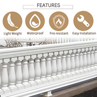 Balustre décoratif en polyuréthane professionnel en gros de Chine pour l'intérieur et l'extérieur