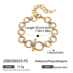 Set di bracciali in <span class=keywords><strong>acciaio</strong></span> inossidabile Premium 316L oro argento misto catena con nodo bracciale impilabile gioielli - Product Image 4
