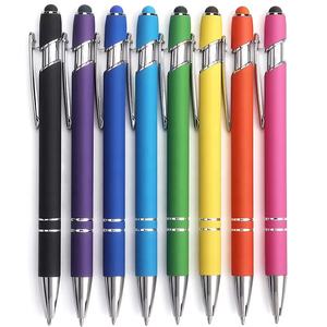 Lüks Metal Stylus Kalemler 2'si 1 Arada Tükenmez Kalem Yumuşak Dokunuşlu UV Baskılı Yürüyüş/Koşu Etkinlikleri Sigorta Otomotiv Promosyon - Product Image 1