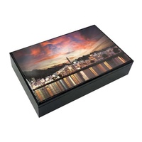 Boîte-cadeau en bois avec date du Ramadan finition laquée piano de luxe au design personnalisé