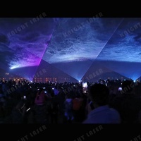 Equipo de proyector con logotipo de cielo IP65 de 100W, escaneo RGB para exteriores FB4, funcionamiento automático integrado, luz láser para escenario de fiesta y discoteca