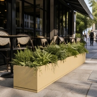 Pot de fleurs carré soudé sur mesure en acier et aluminium, jardinière réglable en taille, épaisseur et couleur, fournitures horticoles OEM