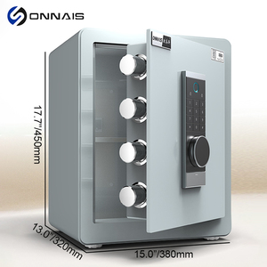 Cassaforte con Impronta Digitale Nuova 45H Biometrica con Password Antifurto Doppia Serratura per Conservazione Sicura di Denaro per Casa Ufficio Hotel - Product Image 5