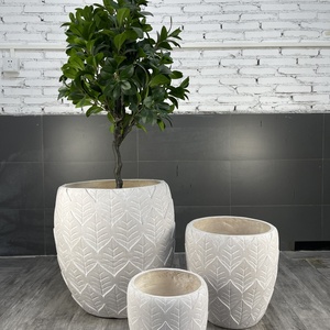 กระถางต้นไม้คอนกรีตแกะสลัก น้ำหนักเบา ทนทาน สำหรับตกแต่งภายนอกบ้านและภายในบ้าน ขายตรงจากโรงงาน - Product Image 3