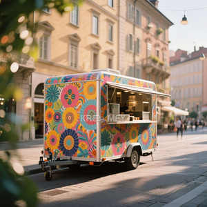 Chariot de vente rapide entièrement personnalisé 2025, nourriture à vendre, camion à pizza mobile avec réfrigérateur et four - Product Image 2