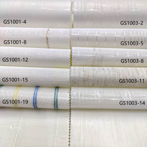 Bomar GS1101-3 Hot Bán Chất Lượng Cao Jacquard Poly-Linen Cái Nhìn Voile Leda Vải Bóng Râm Tự Nhiên <span class=keywords><strong>Sheer</strong></span> Rèm Vải Phòng Khách - Product Image 5