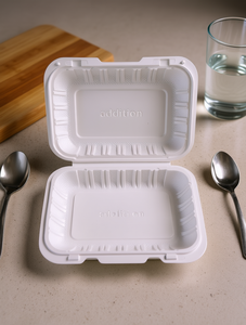 Contenitore per Alimenti in PP Bianco 9x6 con Coperchio a Cerniera, Rettangolare, Microondabile, Design Classico, per Conservazione in Cucina, 3h Corporation - Product Image 2