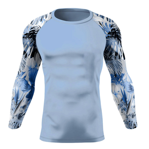 Wholesale <b>Men</b> <b>Compression</b> Rash Guard Long Sleeve Breathable Nylon Workout <b>Shirt</b> Custom Sublimated Gym Wear Custom Logo <b>Men</b> <b>shirt</b> - Product Image 5