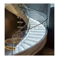 Escalier intérieur personnalisé Escargot moderne Intérieur de villa Escaliers circulaires en fer à spirale de luxe de Foshan
