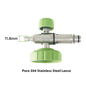 Mới rửa xe bọt pháo đầy đủ 304 thép không gỉ <span class=keywords><strong>Lance</strong></span> 1/4 "QC với điều chỉnh tuyết bọt <span class=keywords><strong>Lance</strong></span> chai trong suốt - Product Image 5