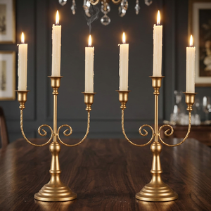 Candélabre vintage de style américain, luxueux, fait main, en fer, durable, résistant à la chaleur, écologique, pour Pâques, Noël, maison - Product Image 5
