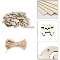 Décorations suspendues DIY effrayantes pour Halloween en contreplaqué : sorcière, citrouille et fantôme – Fournitures de fête et de décoration festive pour la maison