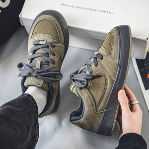 Chaussures au design original, logo personnalisé, baskets de skate de luxe pour hommes, chaussures sportives en mesh, dessus en cuir véritable, baskets tendance pour hommes - Product Image 1