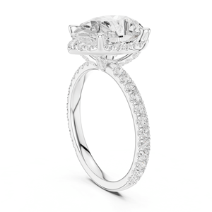 Anillo de Compromiso Premium Halo Solitaire con Diamante en Forma de Pera, Plata de Ley 925, 4.25 Quilates, Certificado IGI, para Bodas y Fiestas de Lujo, 2026 - Product Image 5