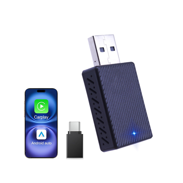 OEM ODM Custom Logo/Package Carplay Adapter Wired to Wireless USB Dongle