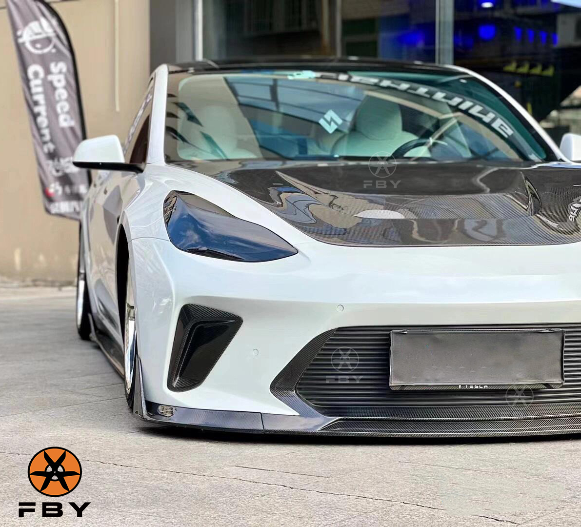 2020 tesla model 3 performance front bumper