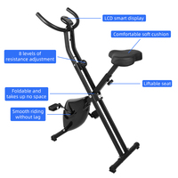 Bicicleta de Ejercicio Magnética Plegable para Interiores, Bicicleta de Spinning para Fisioterapia y Fitness, Portátil