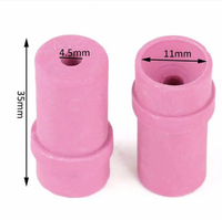 Buse de pistolet de sablage originale, pointe en céramique, pointe diamantée, diamètre du trou intérieur 5 mm, grand diamètre de buse 6 mm, taille du port 15 mm, rose