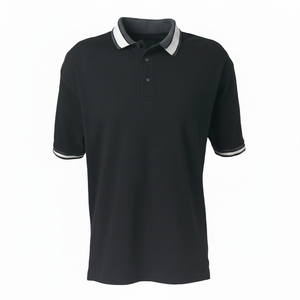Polo d'été pour hommes en noir respirant et anti-rides Service personnalisé OEM - Product Image 1