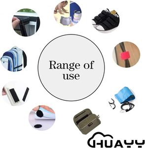 Kostenlose Probe Benutzer definierte wieder verwendbare Haken band Nylon Klett verschluss Selbst klebende Schlaufe und Haken für Schuhe Taschen Kleidungs stücke - Product Image 6