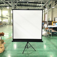 Trépied Portable pour écran de projection publicitaire, écran de 120 pouces, avec support de projecteur pour salle de classe