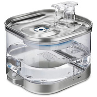 Fontaine à eau portable pour animaux de compagnie en acier inoxydable, alimentée par batterie, sans fil, distributeur d'eau automatique à circulation continue avec capteur pour chats et chiens
