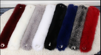 Écharpe Pom Poms moderne, foulard épais et chaud en vraie fourrure de lapin, pour femmes,