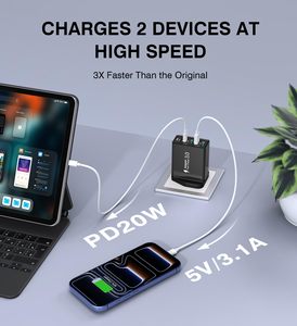 Bloc <span class=keywords><strong>chargeur</strong></span> USB C HYTO 60W, <span class=keywords><strong>chargeur</strong></span> rapide USB C 5 ports, adaptateur secteur PD20W pour <span class=keywords><strong>iPhone</strong></span> 17 - Product Image 3