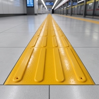 Dalles Tactiles ABS 300x300x10mm Points et Barres Jaunes Antidérapantes Vente Directe Usine pour Aéroport Gare Bâtiment Gouvernemental