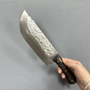 LHMQ01C acciaio al carbonio 8 pollici mannaia in legno Wenge manico in legno cinese coltelli da Chef pieno di codolo forgiato coltello da taglio - Product Image 3