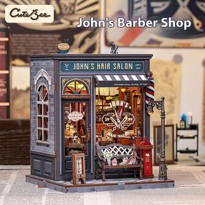 Escena de microminiatura de madera hecha a mano 3D DIY creativo | Juguete de soporte de libros multifuncional, textura de madera natural para el hogar/escritorio de oficina - Product Image 5