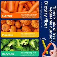 Pure & Nature Bâtonnets à mâcher pour chien à la citrouille, carotte et brocoli – Nettoyage des dents, récompenses d'entraînement, digestion sensible