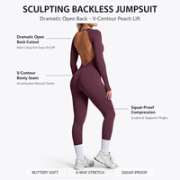 Combinaison de yoga sans couture pour femme Uwell, manches longues, séchage rapide, pour le fitness et l'entraînement