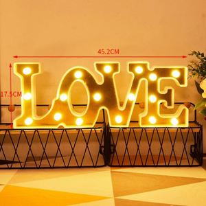 Decoración de San Valentín para Novia, Luz LED Roja a Pilas, Decoración de Boda, Luz de Amor DIY, Regalo, Decoración de Fiesta - Product Image 5