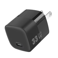 Cargador Justlink PD de 33W GaN con Adaptador USB-A Tipo-C, Enchufe EU/US/UK, Cargador de Pared USB-C con Protección Contra Incendios para iPhone