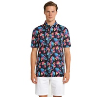 Polo de Golf de Manga Corta de Alta Calidad, Totalmente Estampado, de Poliéster y Elastano, con Elasticidad en 4 Direcciones, Logotipo Personalizado, Ropa de Golf