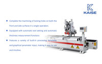 Machine à percer les trous de serrure CNC simple KAISE 380V, garantie 1 an, facile à utiliser pour le traitement des serrures de porte, des charnières et des ferme-portes