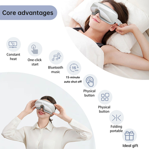 Masseur oculaire à vente directe d'usine avec Bluetooth, compresse chaude, protection oculaire par pression, fonction musicale, chargement USB Type-C - Product Image 6
